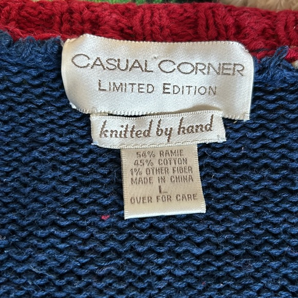 Vintage Casual Corner Limited Addition Hand Knitted American Nautical Cardigan - Picture 7 of 9